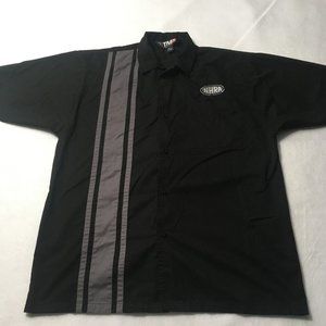 NHRA championship Drag Racing Series Shirt large black racewear TMR pocket strip